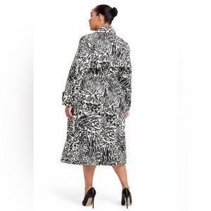 Sergio Hudson x Target zebra print trench coat with tie. 3X